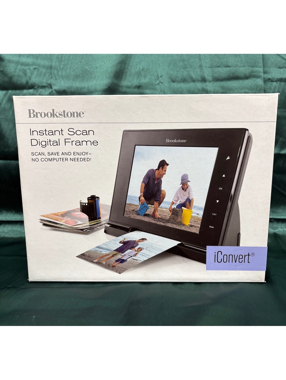 Brookstone Instant Scan iConvert Digital Frame with Built-in Scanner New in Box
